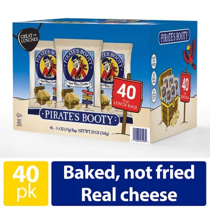 Pirate'S Booty Aged White Cheddar Puffs 0.5 Oz., 40 Pk.