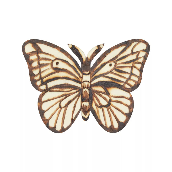 Juvale 24 Pack Unfinished Wood Butterfly Cutouts for Crafts, 2.5Mm DIY Wooden Butterflies Slice Pieces, 3.7 X 2.7 Inches