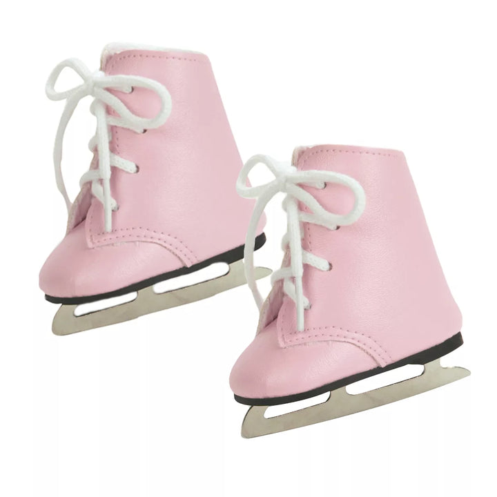 Sophia'S Pink Ice Skates with Pink Laces for 18" Dolls