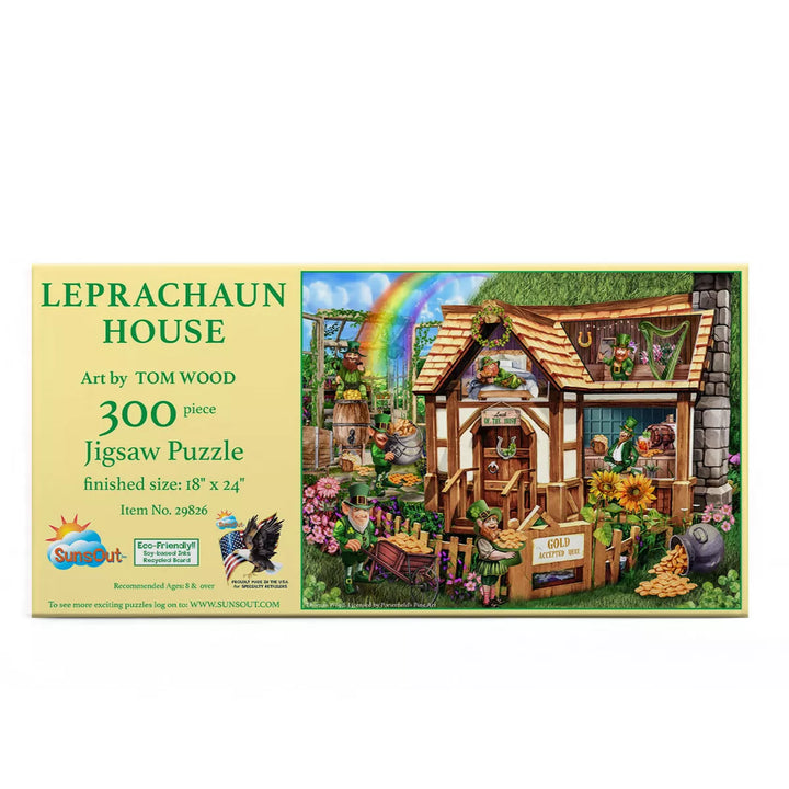 Sunsout Leprachaun House 300 Pc St. Patricks Day Jigsaw Puzzle 29826