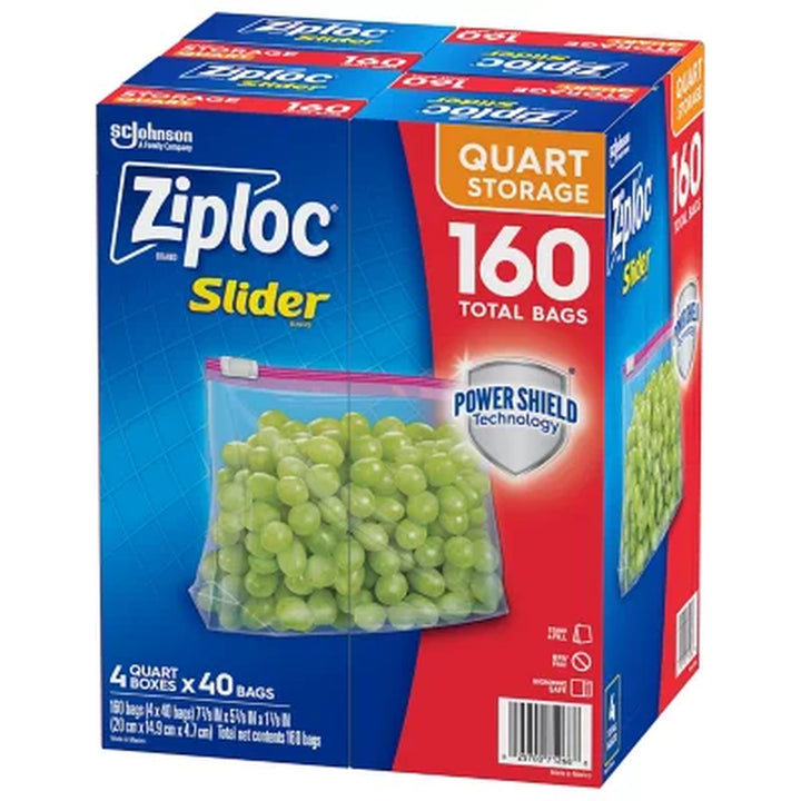 Ziploc Storage Slider Quart Bags, 160 Ct.