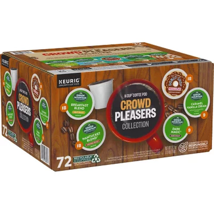 Green Mountain Coffee Crowd Pleasers K-Cup Pod Collection, Variety Pack (72 Ct.)