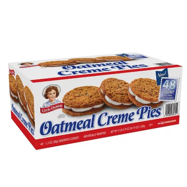 Little Debbie Club Pack Oatmeal Creme Pies, 1.3 Oz, 48 Pk