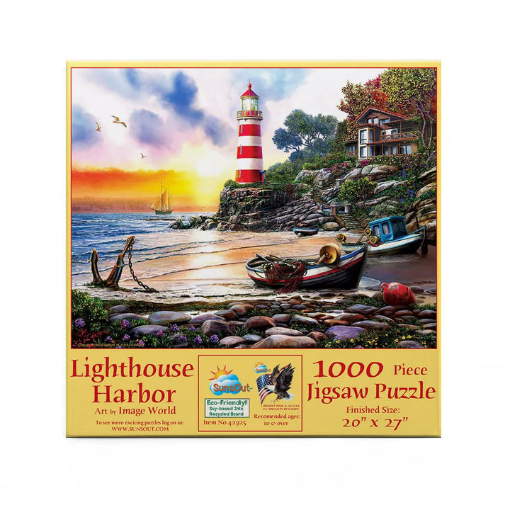 Sunsout Lighthouse Harbor 1000 Pc Jigsaw Puzzle 42925