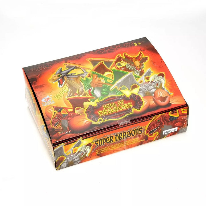 Insten 12 Pack Dragon Figurine Puzzles in Hatching Jurassic Eggs, Party Favors