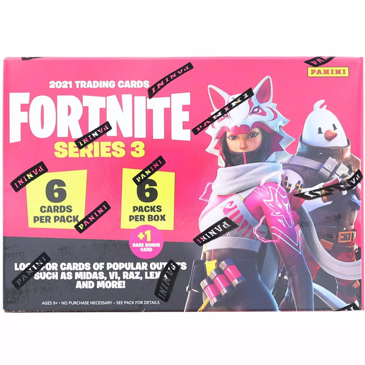 Panini America Fortnite Series 3 Trading Cards Blaster Box | 6 Packs