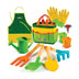 Kids Gardening Tool Set 12 PCS - Kids Gardening Tools with Shovel, Rake, Fork, Trowel, Apron, Gloves Watering Can and Tote Bag - Play22Usa