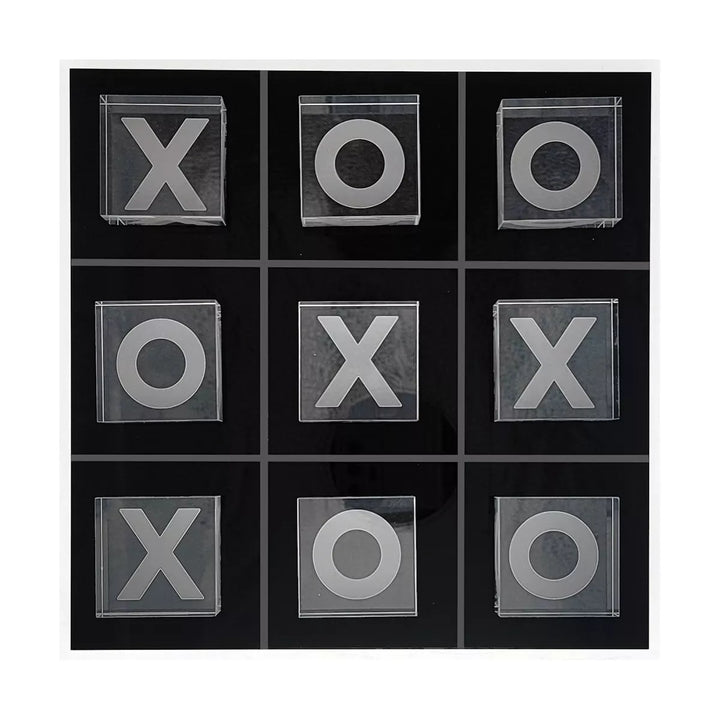 Ondisplay 3D Luxe Acrylic Tic Tac Toe Set (Black/Clear)