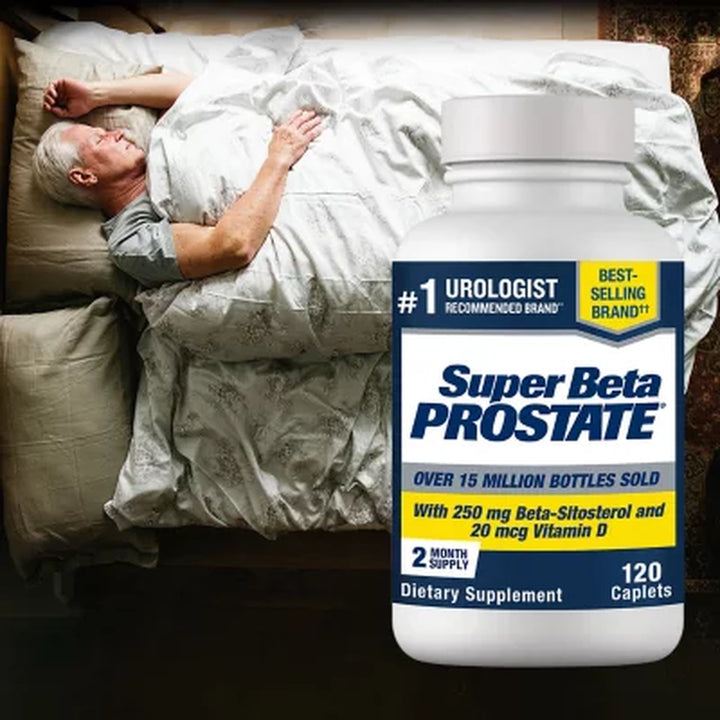 Super Beta Prostate Male Supplement with 250 Mg. Beta-Sitosterol Caplets 120 Ct.