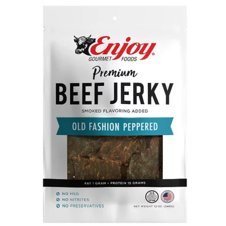 Enjoy Beef Jerky Old Fashion Peppered 12 Oz.
