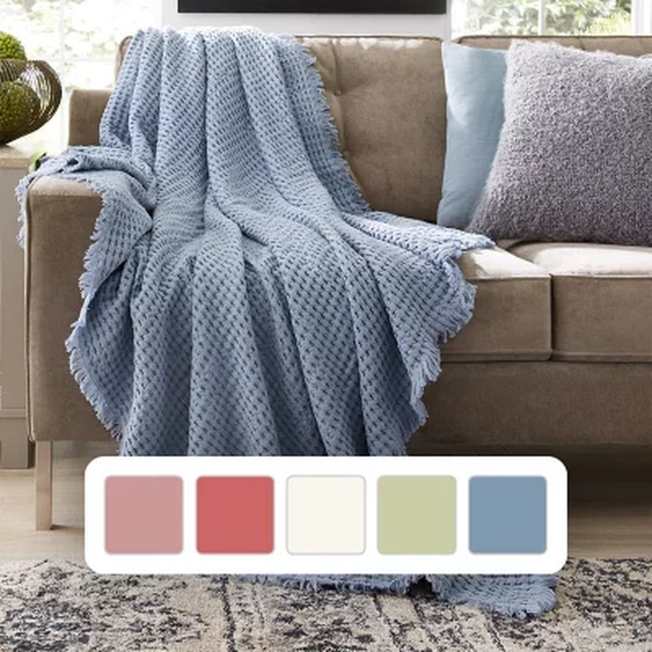 Member'S Mark Cotton Waffle Throw, 60" X 70" (Assorted Colors)