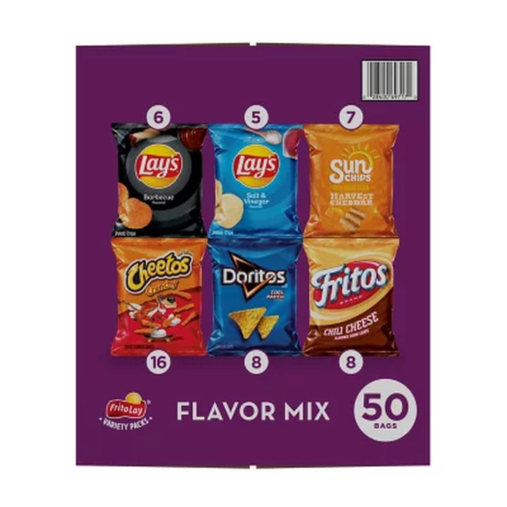 Frito-Lay Flavor Mix Chips and Snacks Variety Pack 50 Pk.