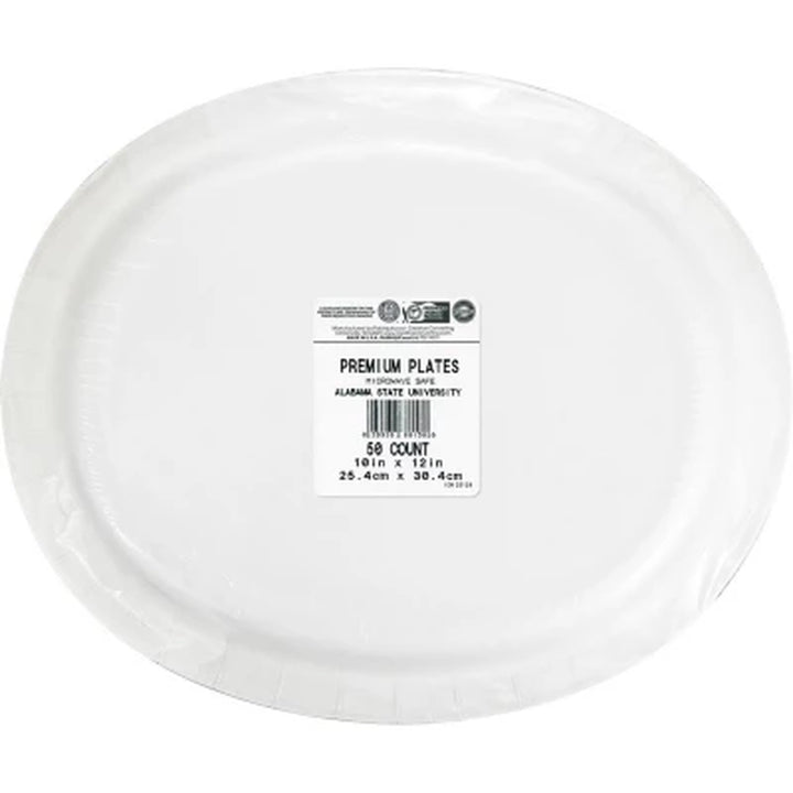 NCAA HBCU Oval Paper Plates, 10" X 12" , 50 Ct. (Choose Your Team)