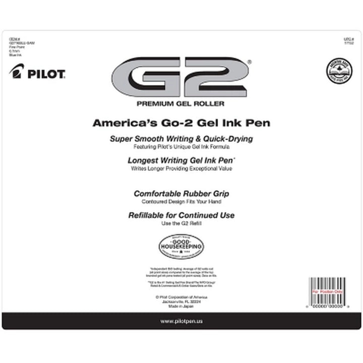 Pilot G2 Retractable Gel Pens, Fine 0.7Mm, 16 Pack, Select Color