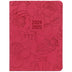 2025 Small Pink Floral Stamp 18-Month Planner, Flexibound