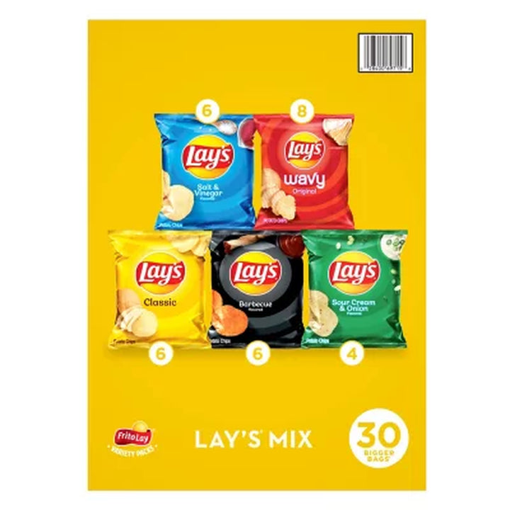 Lay'S Mix Potato Chips Variety Pack 30 Pk.