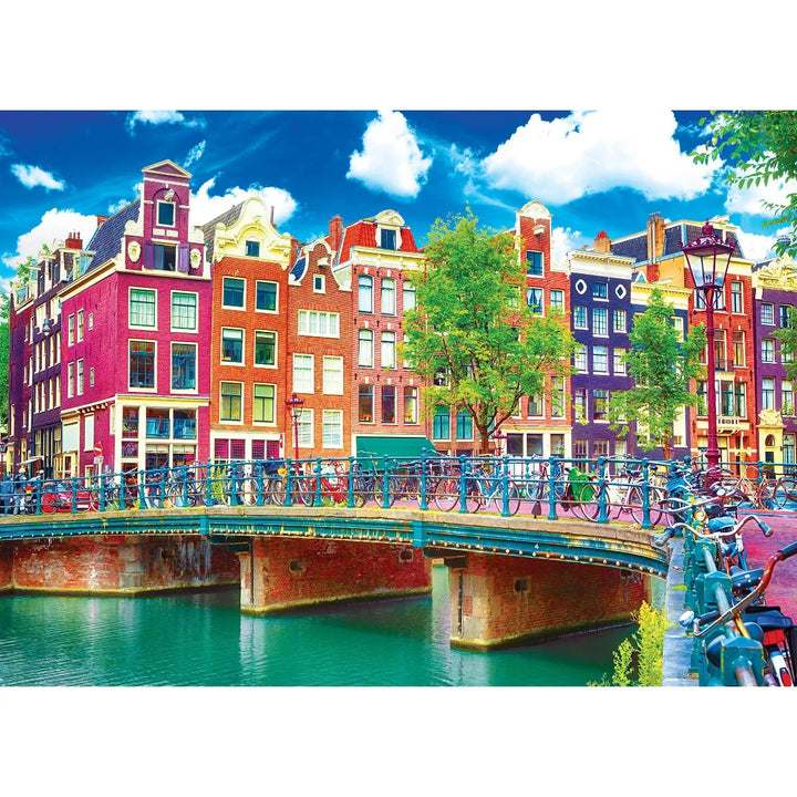 Kodak Premium - Colorful Waterfront Buildings Amsterdam - 1000 Piece Jigsaw Puzzle