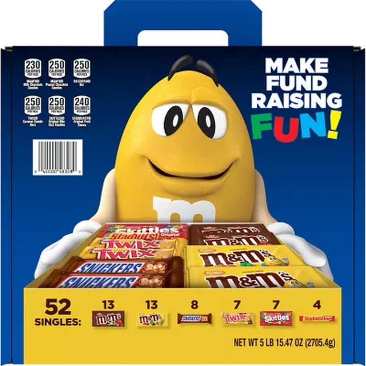 Mars Fundraiser Variety Pack Candy Bars, Full Size, 52 Pk.