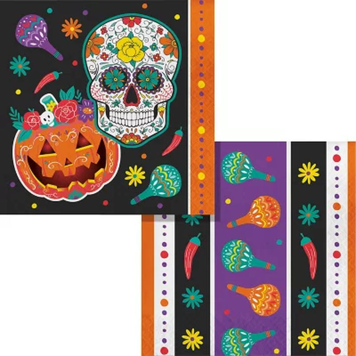 Artstyle Halloween Skull-Apalooza Paper Plates and Napkins Kit, 285 Ct.