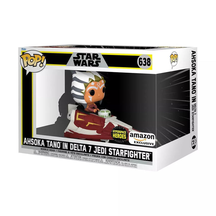 Funko Pop! Ride Super Deluxe: Star Wars Hyperspace Heroes - Ahsoka Tano in Delta 7 Jedi Starfighter, Exclusive #638 #73706