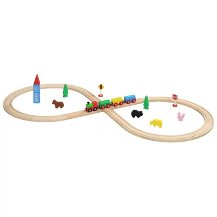 32 Piece Figure 8 Wooden Train Set