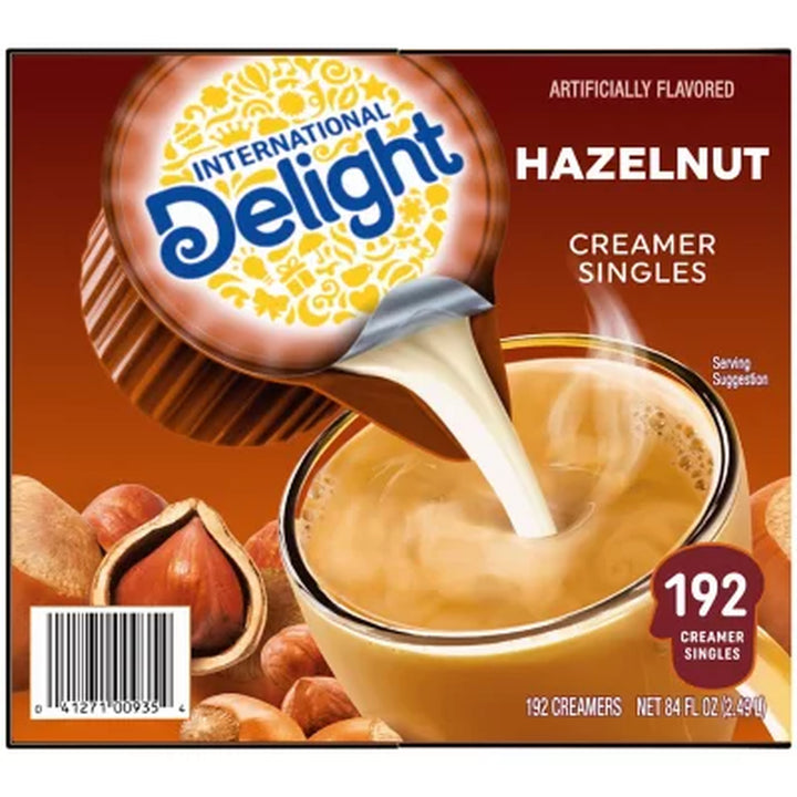 International Delight Hazelnut Coffee Creamer Singles 192 Ct.