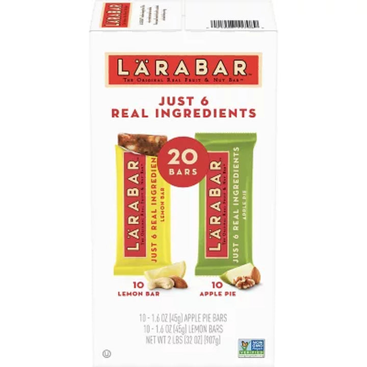 Larabar Fruit & Nut Bar, Apple Pie and Lemon Bar (20 Pk.)