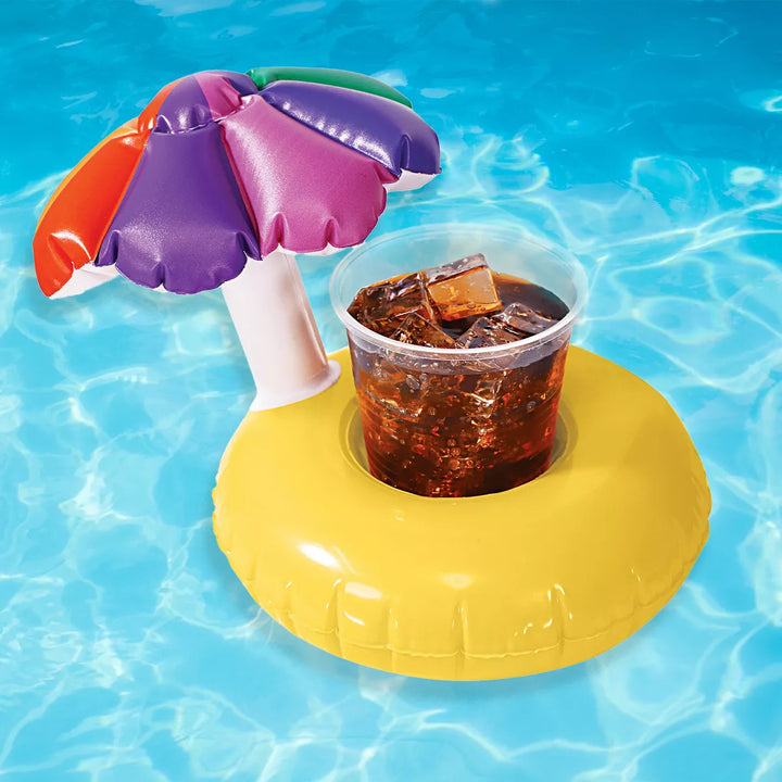 Northlight 10.75" Inflatable Parasol Swimming Pool Floating Drink Holder