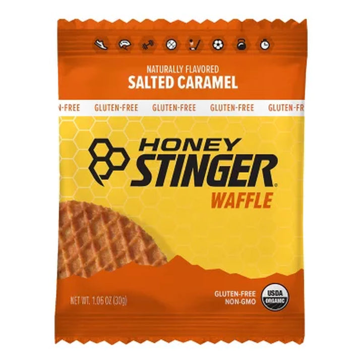 Honey Stinger Gluten Free Salted Caramel Waffle Organic Healthy Snack 12 Ct.