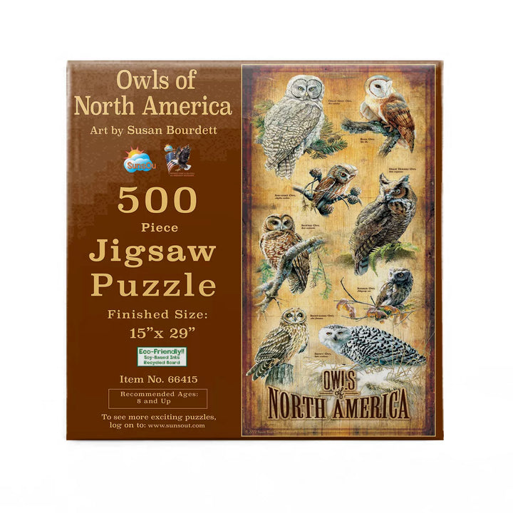 Sunsout Owls of North America 500 Pc Jigsaw Puzzle 66415