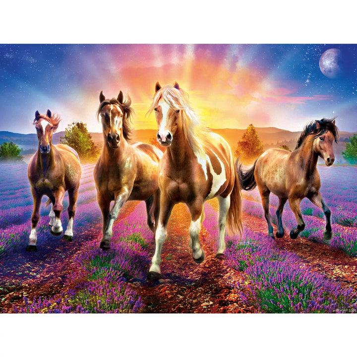 Masterpieces 300 Piece EZ Grip Jigsaw Puzzle - Wild Stallions - 18"X24".