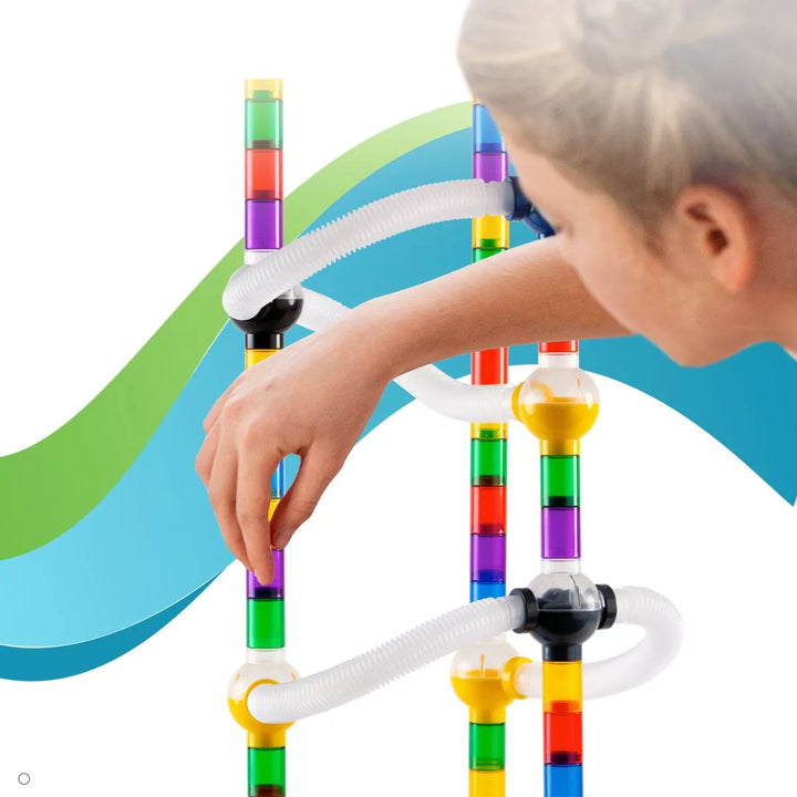 Marble Genius Marble Run Pipes & Spheres Accessory Add-On Set - 10 Pieces Total, with Instruction App Access
