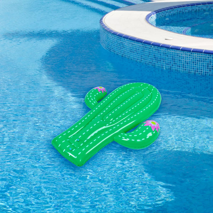 Pool Central 70.5" Jumbo Cactus Inflatable 1-Person Swimming Pool Mattress Float - Green