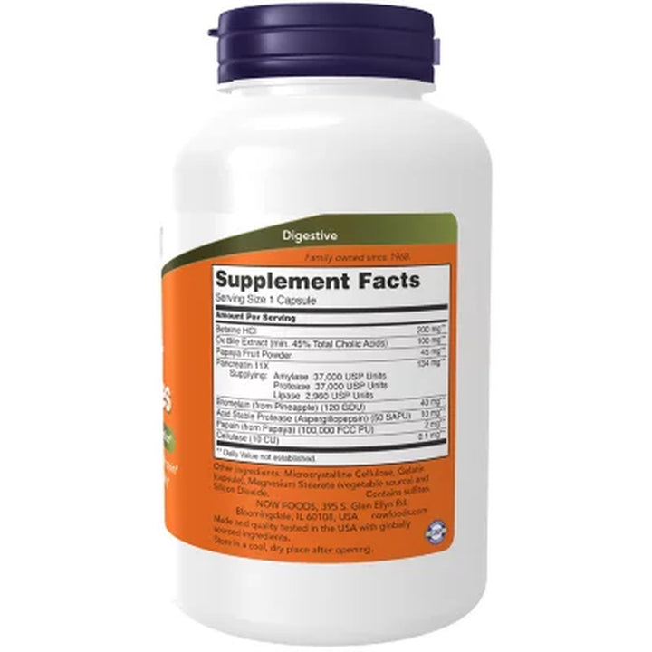 NOW Supplements Super Enzymes Capsules for Healthy Digestion Support* 180 Ct.