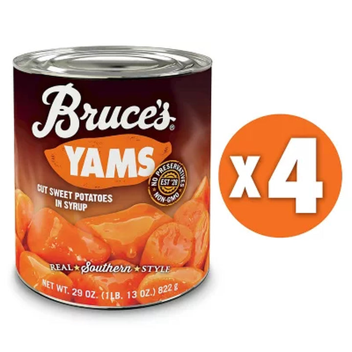 Bruce'S Cut Yams, 29 Oz., 4 Pk.