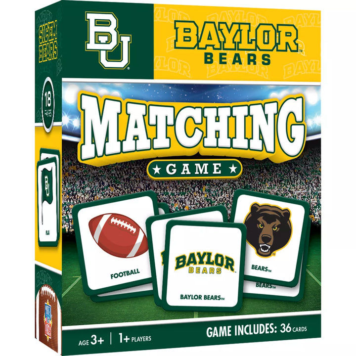 Masterpieces Officially Licensed NCAA Baylor Bears Matching Game for Kids and Families.