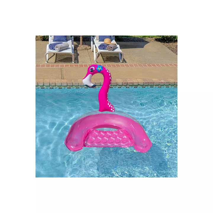 Swim Central 60" Inflatable Flamingo Swimming Pool Sling Chair Pool Float