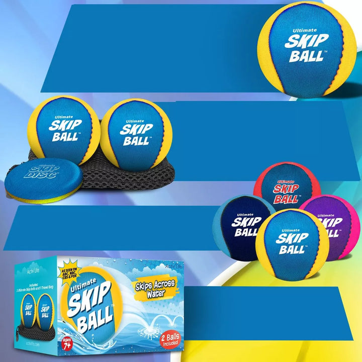 Activ Life Gifts for Kids [Water Skip Balls] Beach Games for Adults and Family Basket Stuffers Boys Girls Ages 7 8-10 11 12 Year