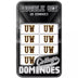 Masterpieces Officially Licensed NCAA Wyoming Cowboys 28 Piece Dominoes Game for Adults.