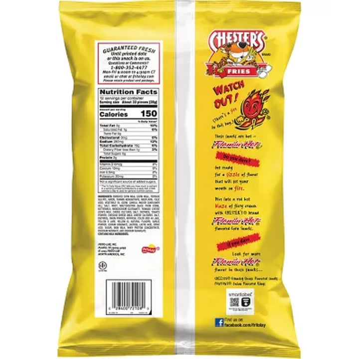 Chester'S Flamin' Hot Fries Corn Snacks 12 Oz.