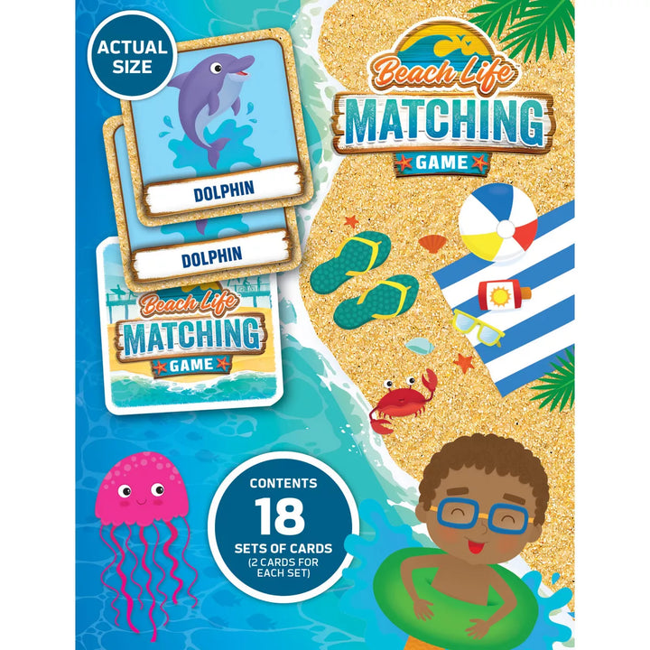 Masterpieces Officially Licensed Beach Life Matching Game for Kids and Families.