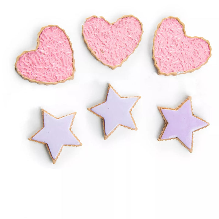 The Queen'S Treasures 18 Inch Doll 6Pc Hearts and Stars Frosted Cookies