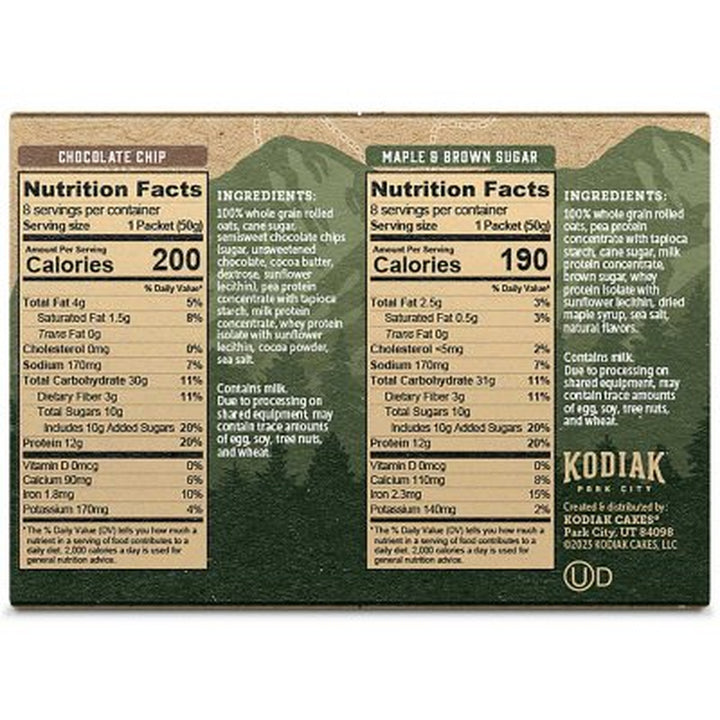 Kodiak Protein Packed Oatmeal, Variety Pack 1.76 Oz.,16 Pk.