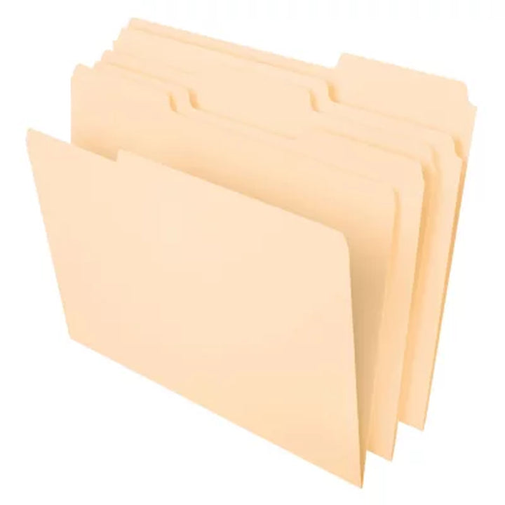 Member'S Mark Manila File Folders, Letter, 1/3 Cut Assorted Tabs, 150 per Box