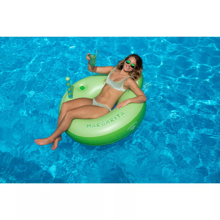 Swim Central Inflatable Margarita Lime Wedge Swimming Pool Float - 41" - Green