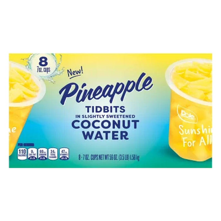 Dole Pineapple Tidbits in Coconut Flavored Water, 7Oz., 8Pk.