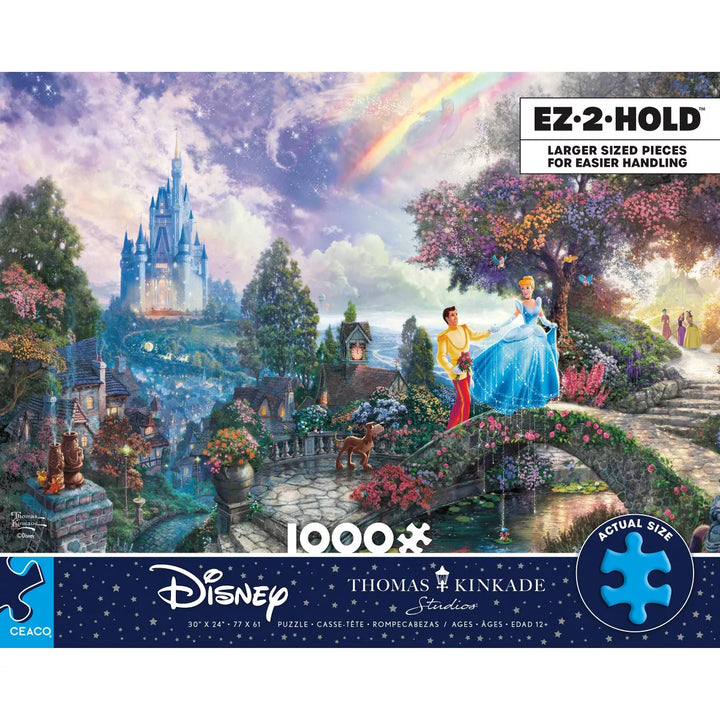 Ceaco Disney Thomas Kinkade: Cinderella Wished upon a Dream Oversized Jigsaw Puzzle - 1000Pc