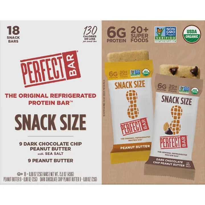 Perfect Bar Protein Bar, Peanut Butter and Chocolate Chip 18 Ct.