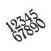 Unique Bargains Reflective Mailbox Numbers 0 - 9 Adhesive Door Sticker Black 5 Set