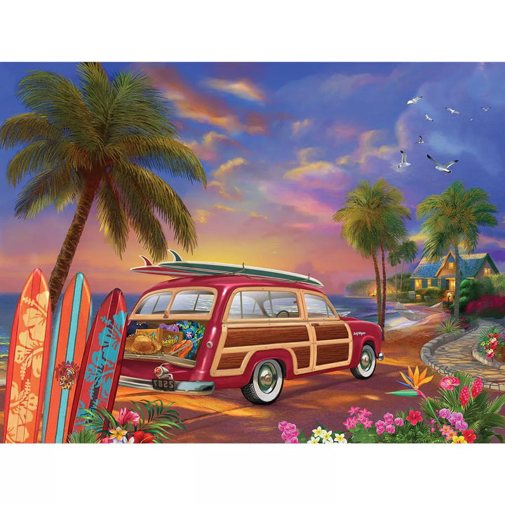 Sunsout Surfer Sunset 500 Pc Jigsaw Puzzle 31413